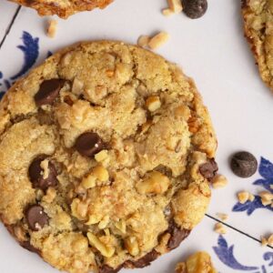 sourdough toffee cookies recipe featured image