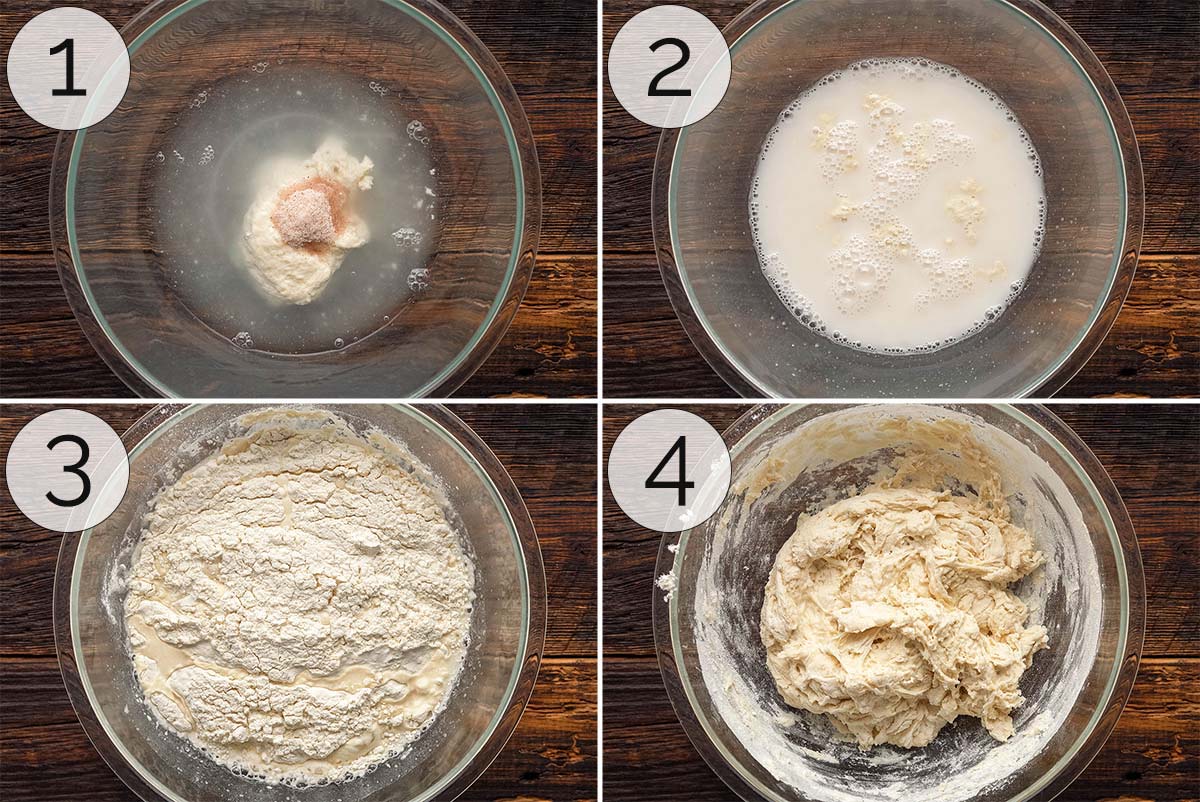 how to mix the dough for sourdough
