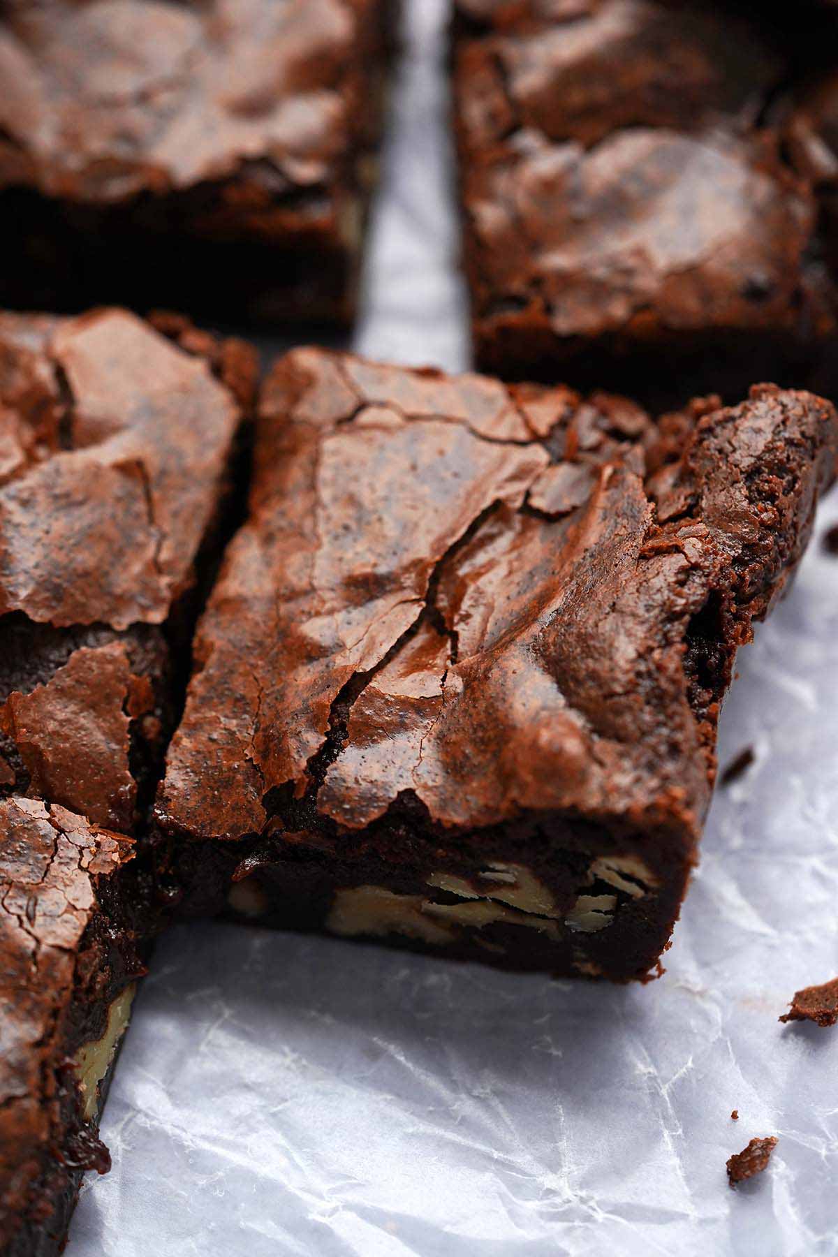 chocolate brownies made with sourdough starter or discard