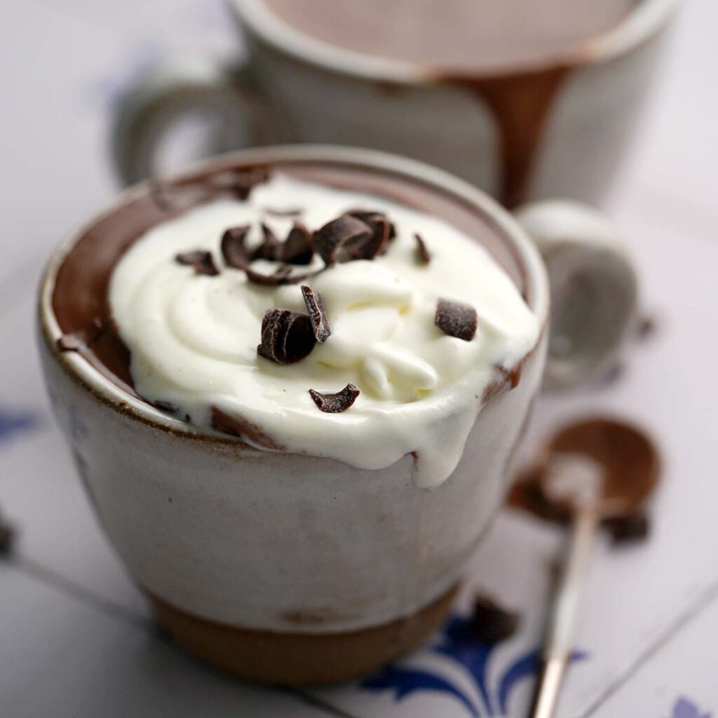 sourdough discard french hot chocolate